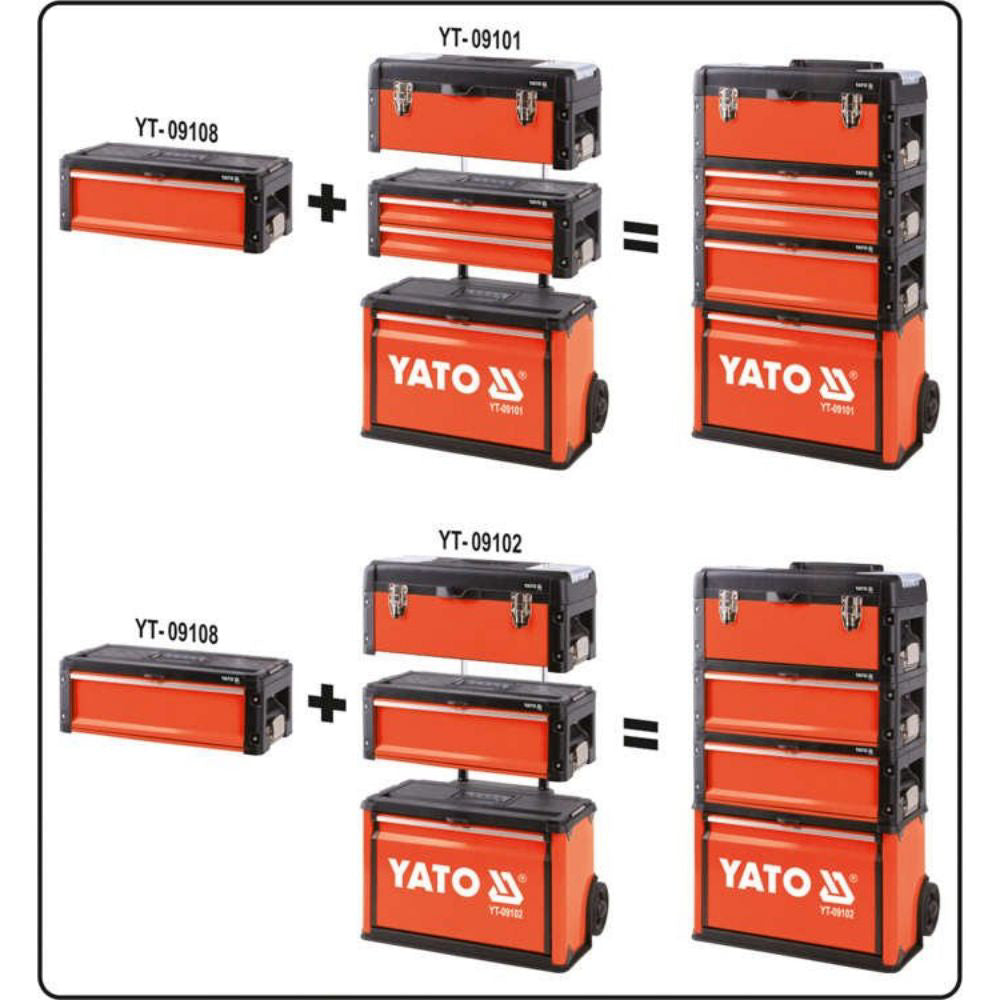 Кутия за инструменти YATO, 49.5 x 25.2 x 18 см, 1 чекмедже