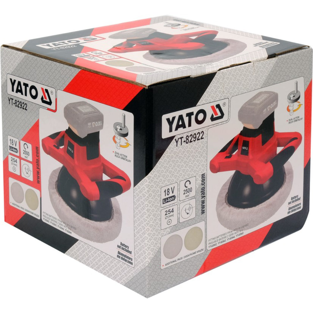 Акумулаторна ексцентър полирмашина YATO, 18 V, Ф 245 мм, без батерия
