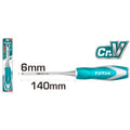 Длето дърводелско TOTAL Industrial, CrV, 6 мм