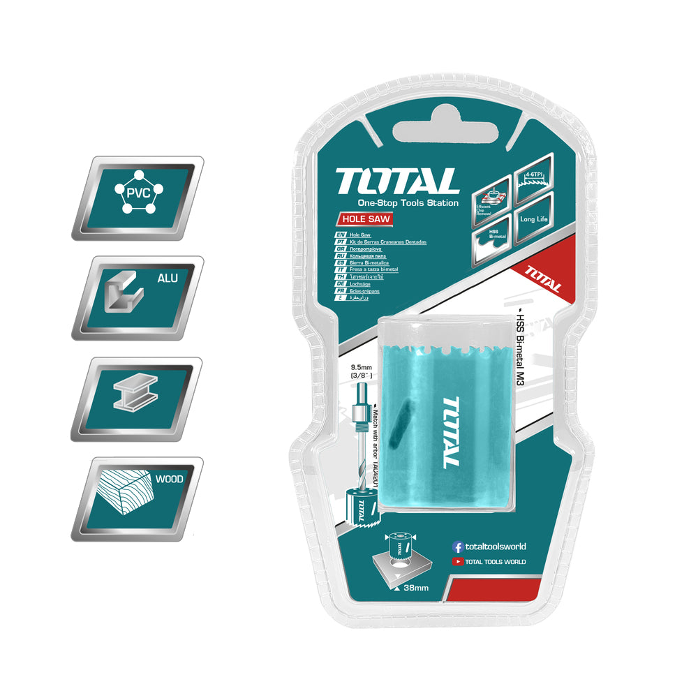 Цилиндрична ножовка TOTAL, Bi-metal, HSS, Ф 25 мм