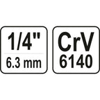 Адаптер за битове YATO,1/4" x 1/4", блистер