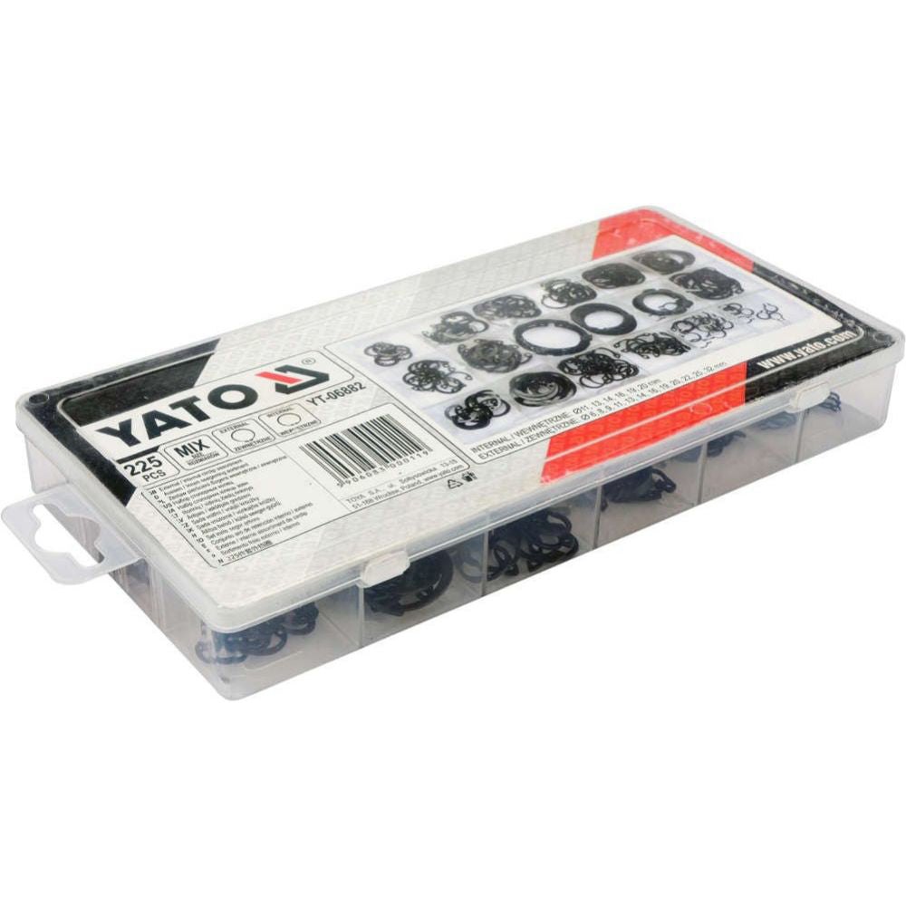 Комплект осигурителни пръстени YATO, 225 броя