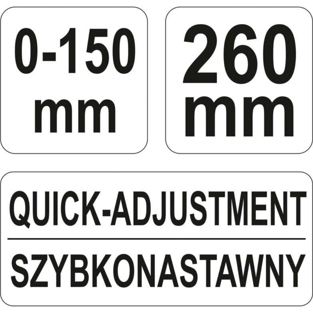 Клещи чираци с рамо YATO, 0-150 мм