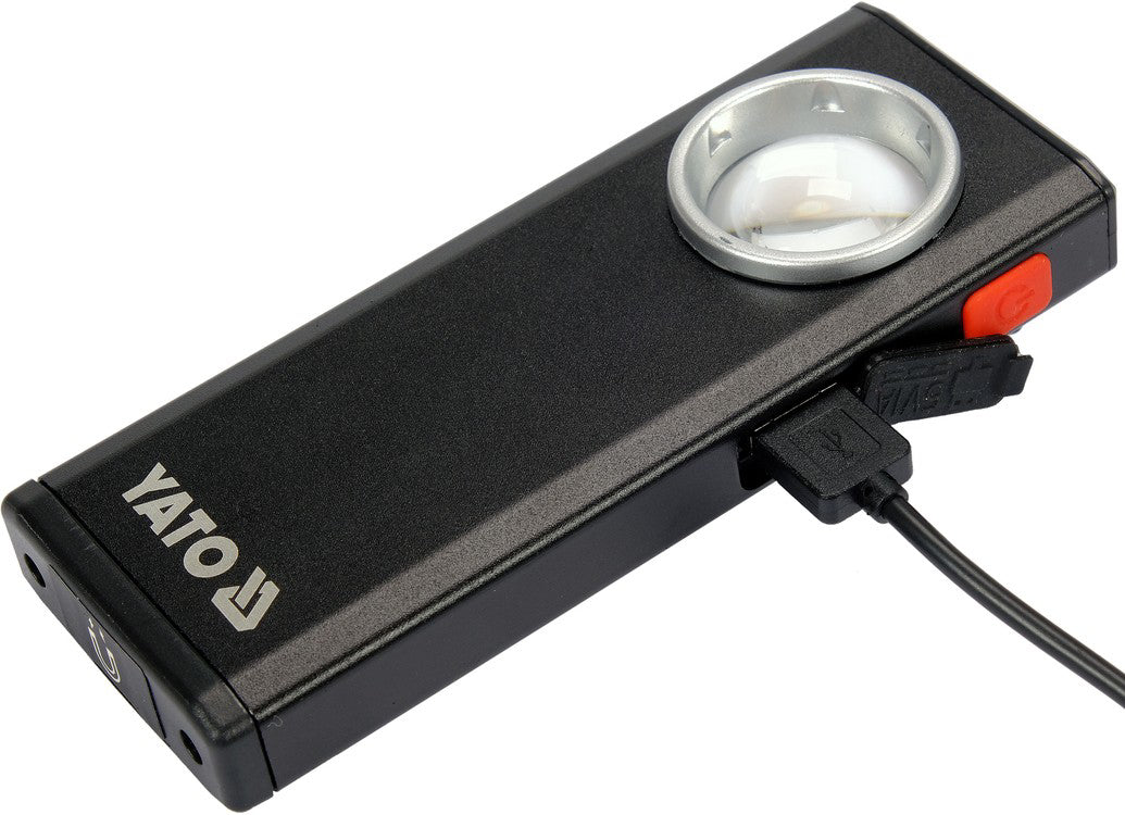 LED фенерче YATO, 5W Osram P8 LED + SMD LED, 500 lm, USB