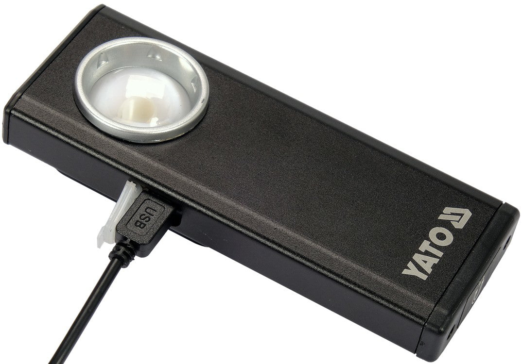LED фенерче YATO, 5W Osram P8 LED + SMD LED, 500 lm, USB