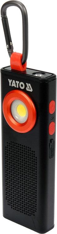 Фенерче YATO, 5W COB LED + 0.9W SMD LED, 500 lm, 3 в 1, USB