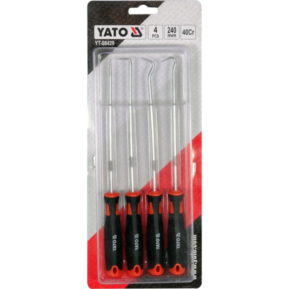 Комплект дълги шила и куки YATO, 4 броя