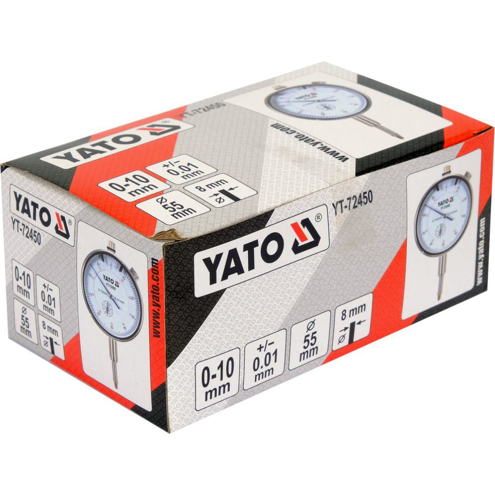 Индикаторен часовник YATO, 0-10 мм