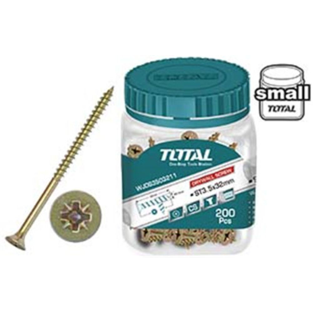 Винт за дърво и ПДЧ, TOTAL, gvZn, Ф 5 x 80, 80 бр