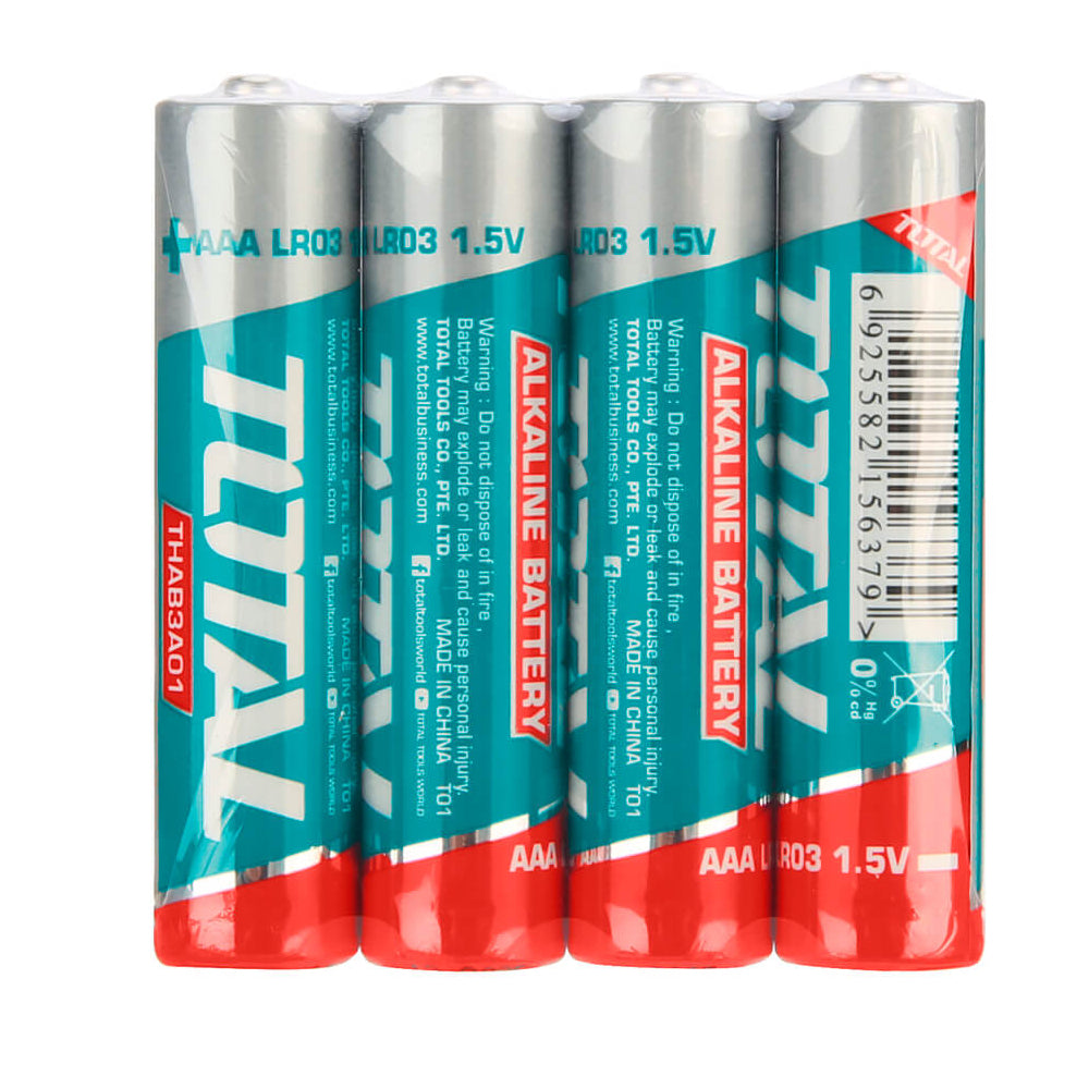 Алкална батерия TOTAL, AAA, 1.5 V, 4 броя