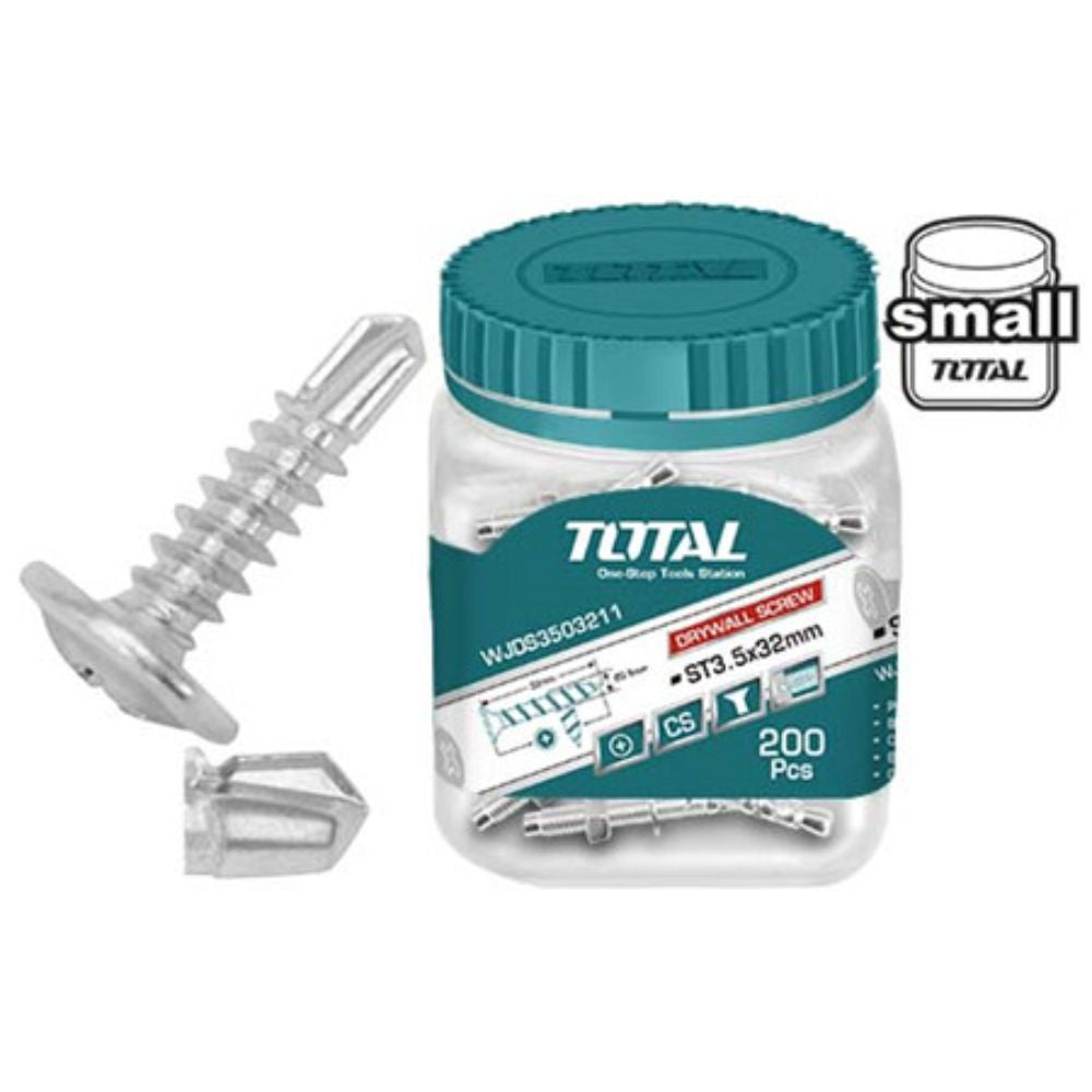 Винт самопробивен, DIN 7504T, с вградена шайба, vZn, TOTAL, Ф 4.2 х 25, 150 бр