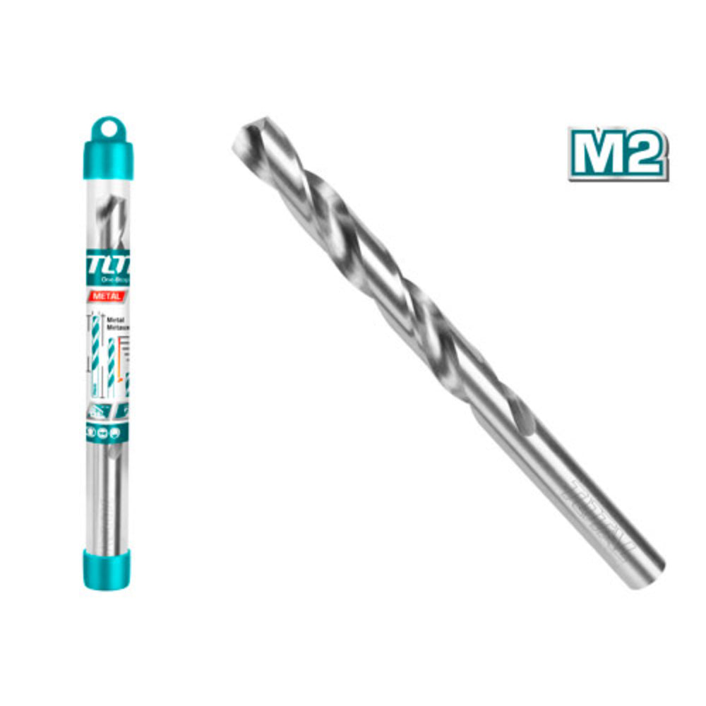 Свредло за метал TOTAL Industrial, M2 HSS, DIN 338, Ø 8 x 117 mm
