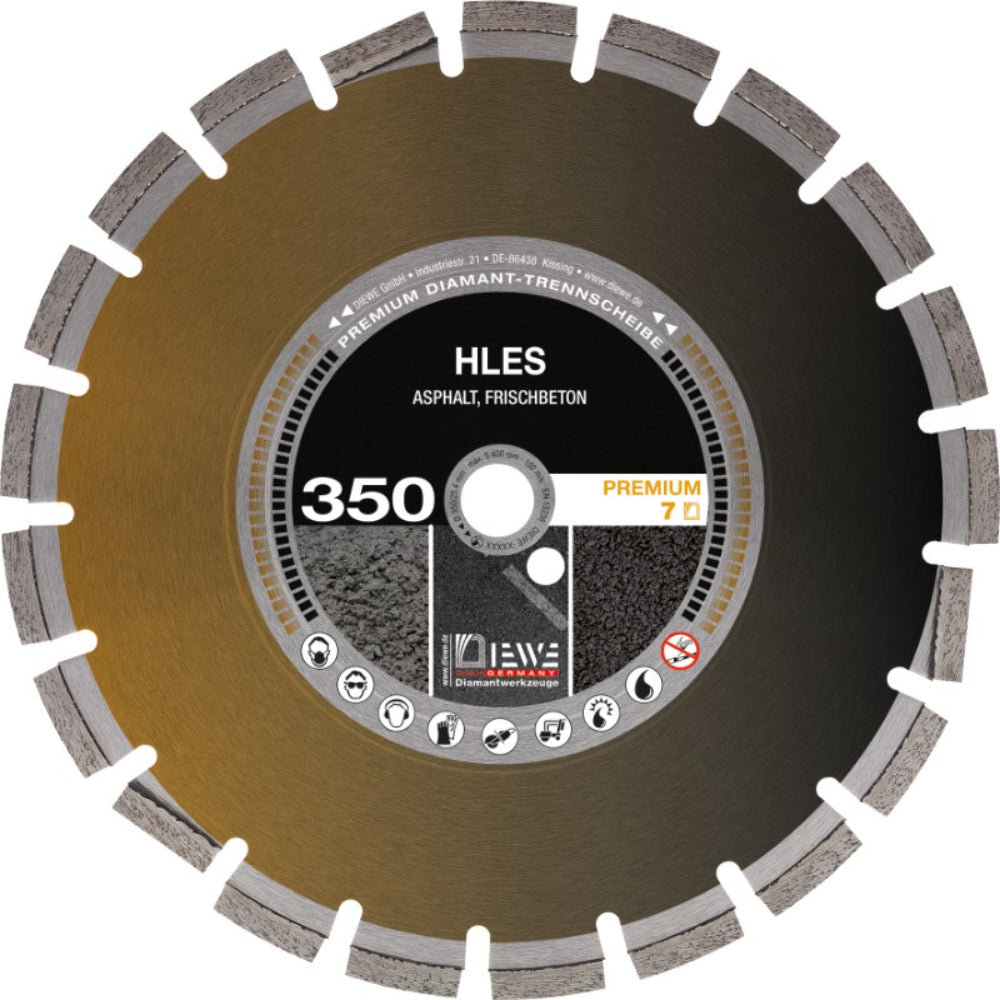 Диамантен диск за рязане на асфалт, PREMIUM, Ø 350 x 25.4, T10