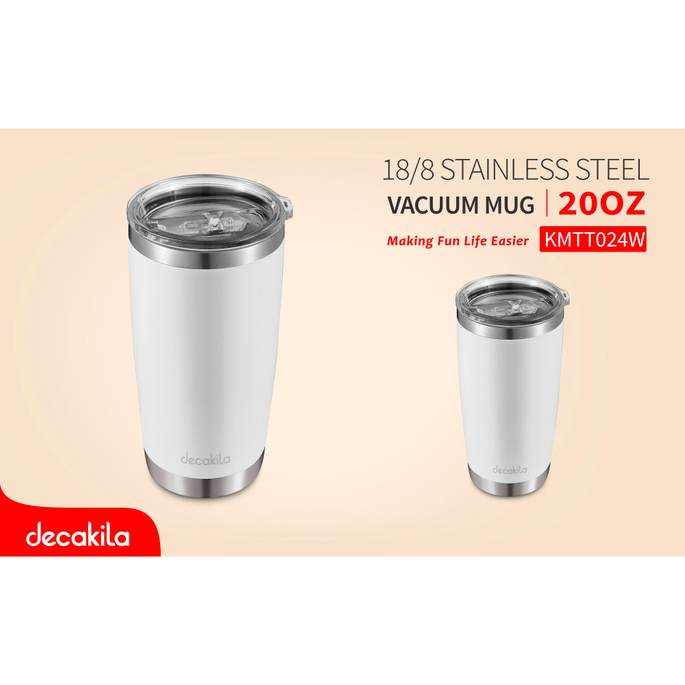 Термо чаша DECAKILA, бяла, 590 ml