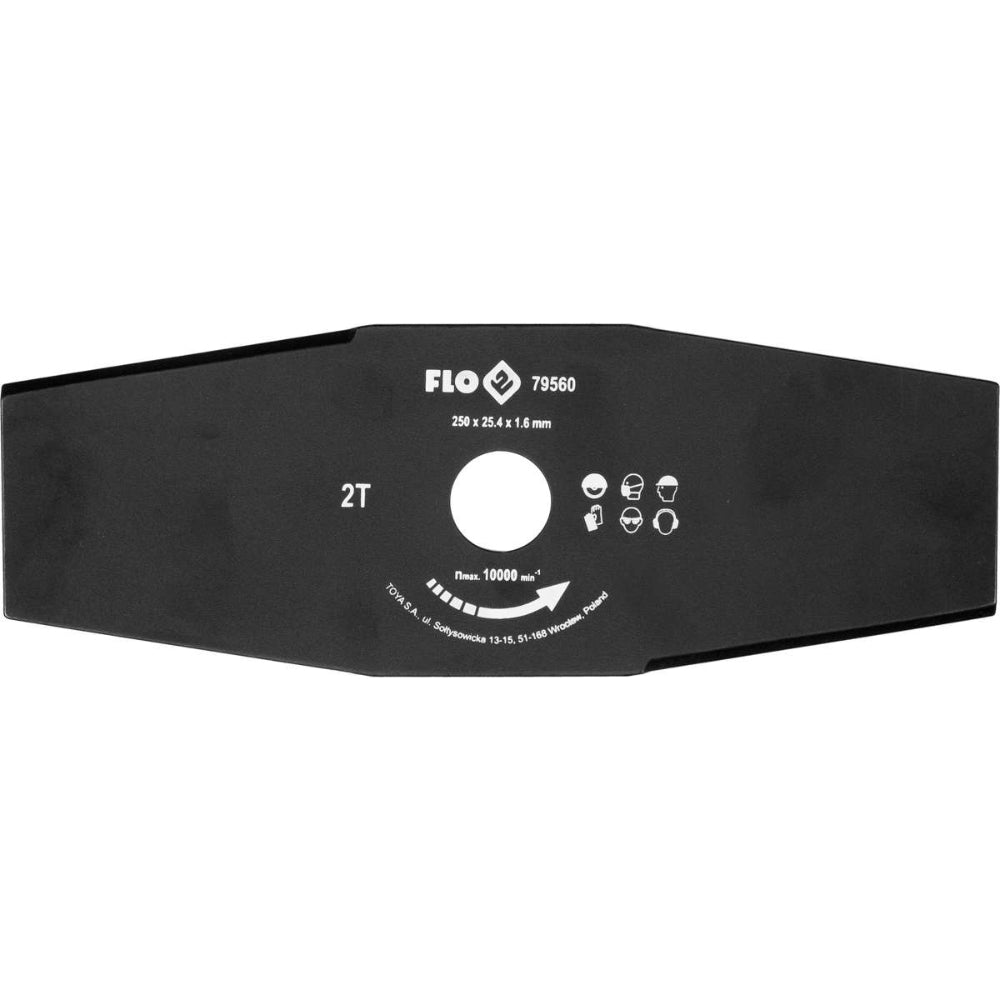 Нож за моторна коса FLO, двустранен, Ø 250 x 25.4 мм