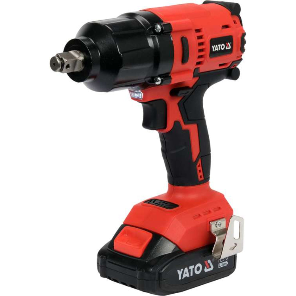 Акумулаторен безчетков ударен гайковерт с вложки, YATO, 1/2", 18 V, 700 Nm, 2 x 3 Ah