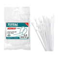 Кабелни стяжки TOTAL, PA, Ø 7.2 x 400 мм, бели