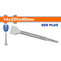 Длето плоско широко WADFOW, SDS Plus, Ф 14 x 250 x 40 мм