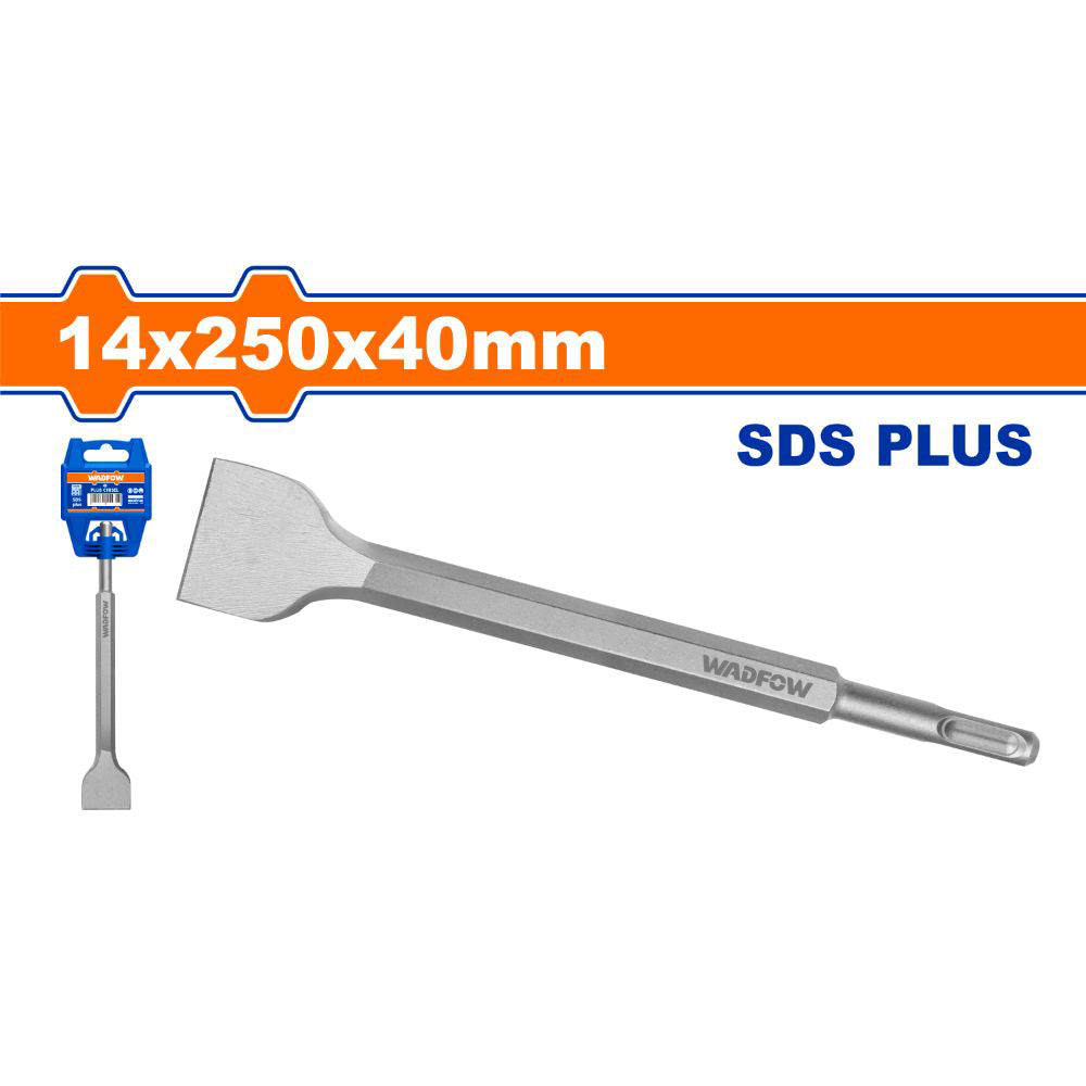 Длето плоско широко WADFOW, SDS Plus, Ф 14 x 250 x 40 мм