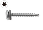 Винт за дърво ~DIN 7504N, TX 25, E12, A2, Bimetal, ф 4.8 x 35