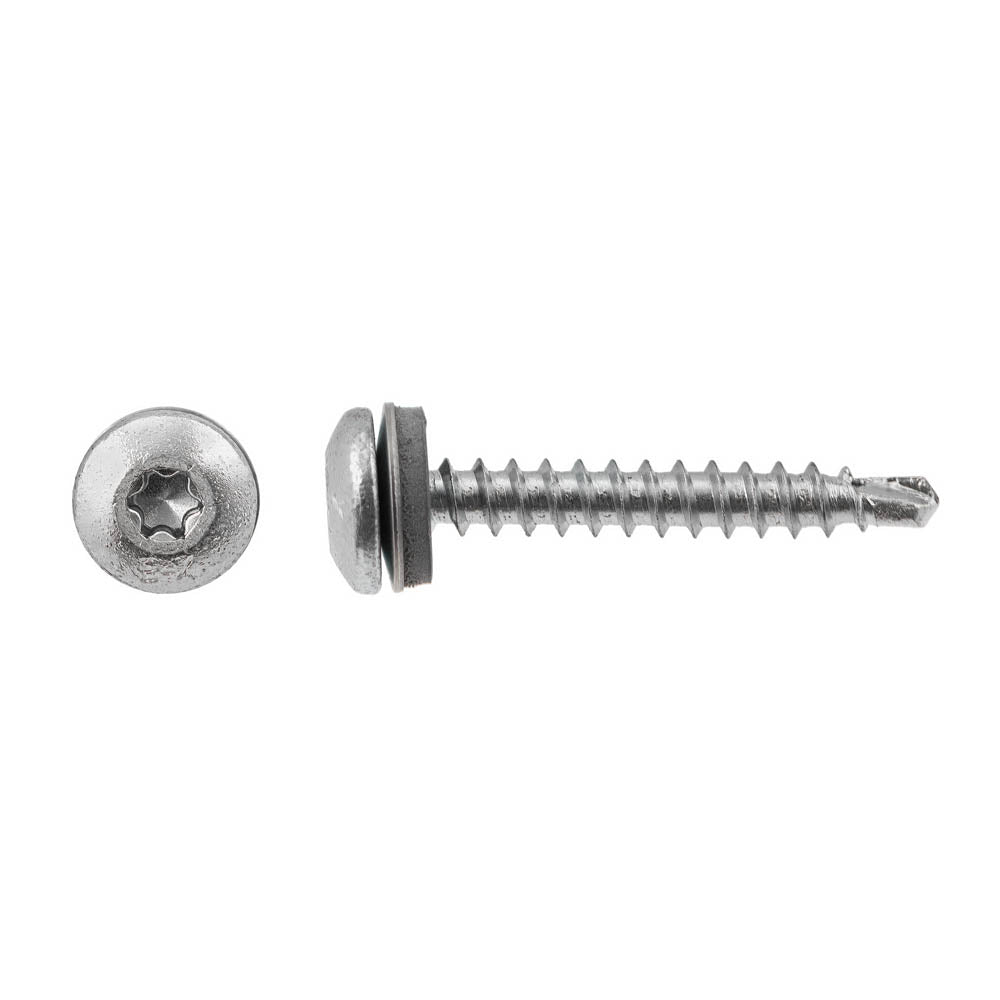 Винт за дърво ~DIN 7504N, TX 25, E12, A2, Bimetal, ф 4.8 x 35