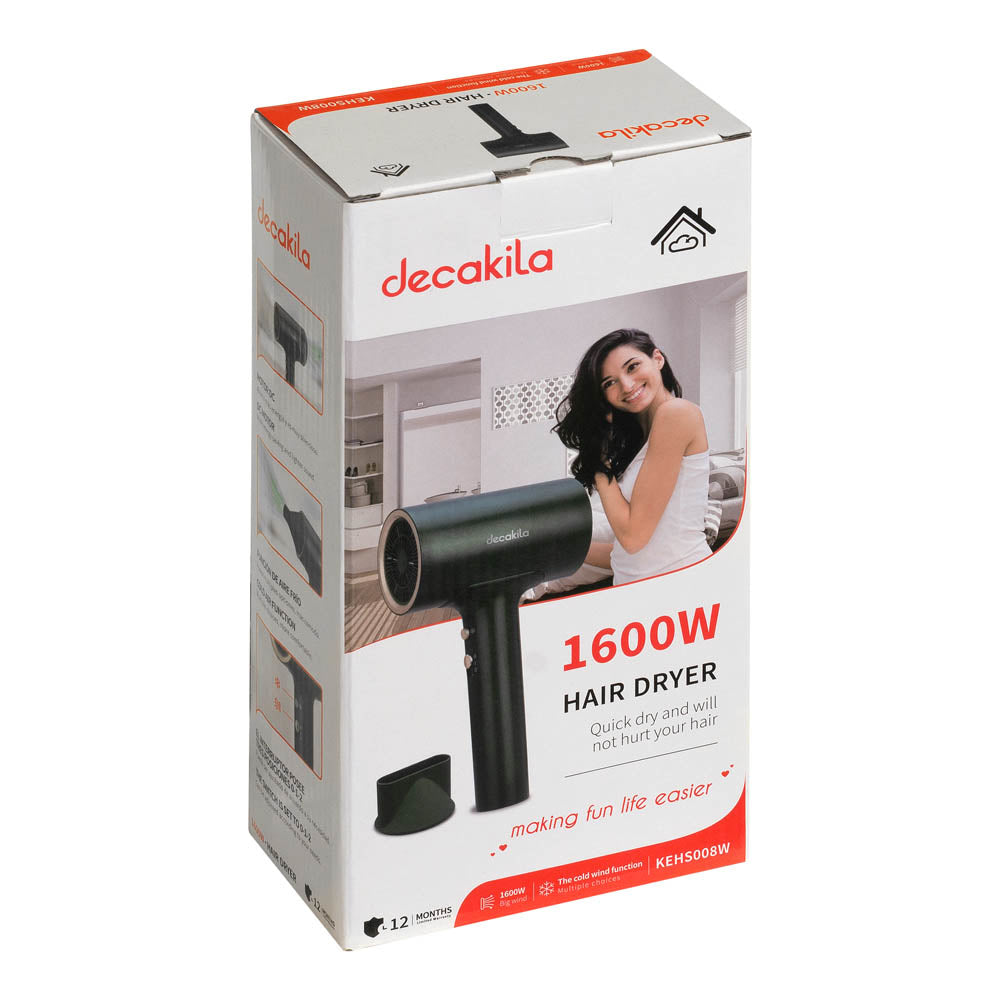 Сешоар за коса DECAKILA, зелен, 1600 W