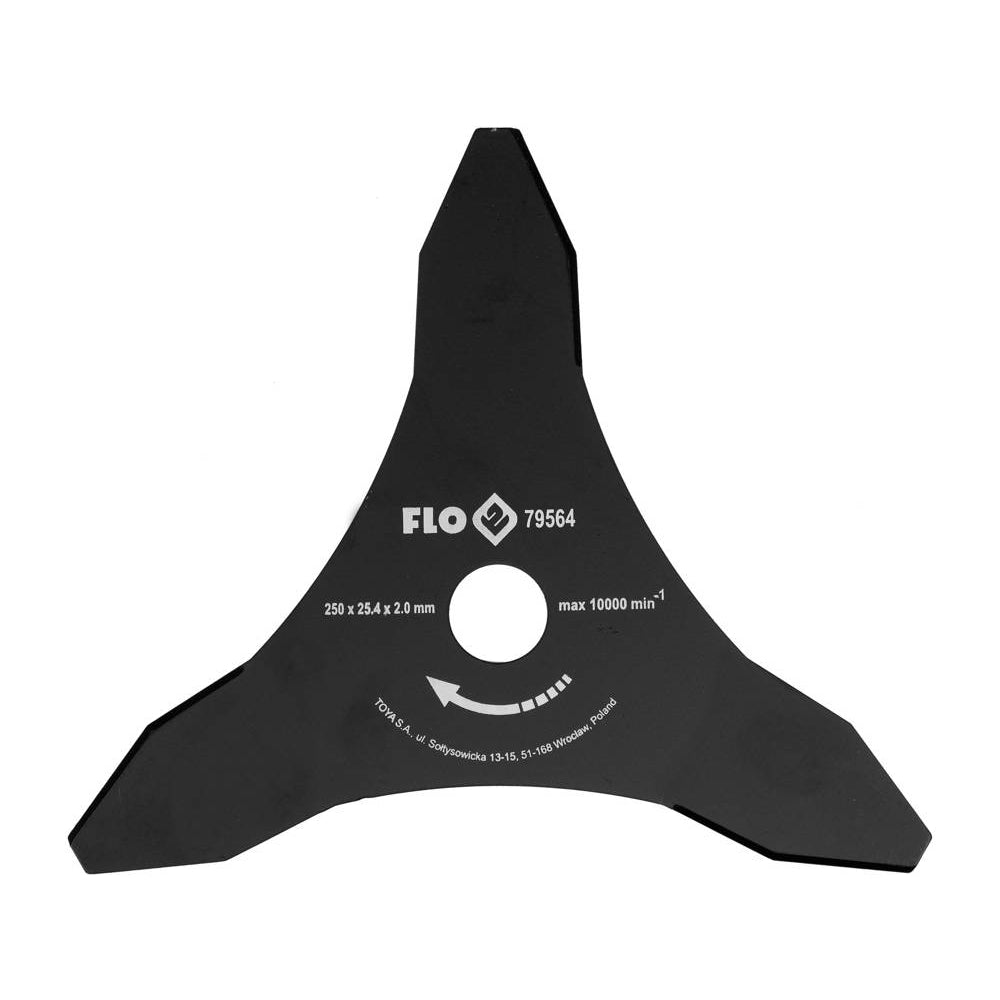 Нож за моторна коса FLO, 3T, Ø 250 x 25.4 mm