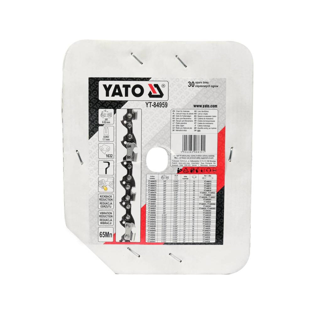 Верига за верижен трион на руло YATO, 3/8", 1.1 мм