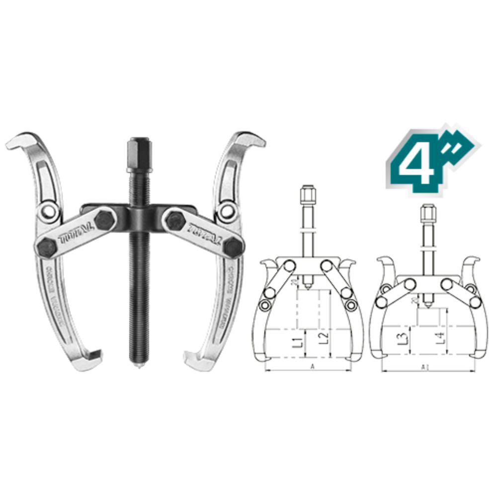 Скоба за лагери двураменна TOTAL INDUSTRIAL, 4"