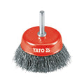 Чашковидна телена четка с опашка YATO, INOX, Ф 75 мм