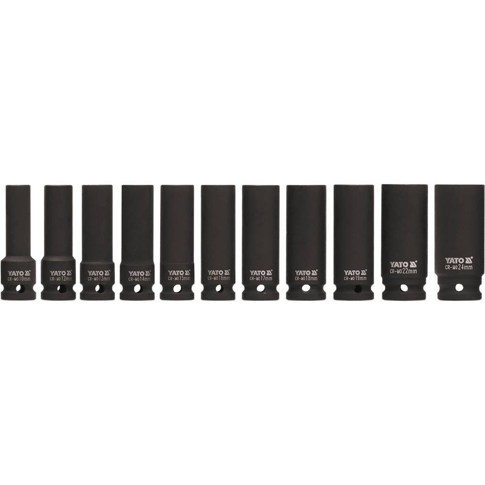 Комплект удължени ударни вложки YATO, 1/2", SW, 11 броя