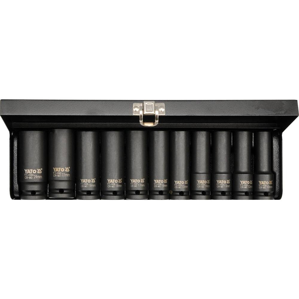 Комплект удължени ударни вложки YATO, 1/2", SW, 11 броя