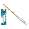 Свредло за метал, TOTAL, HEX 1/4", HSS-TiN, Ø 6 mm