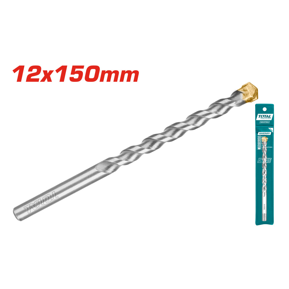 Свредло за бетон, цилиндрична опашка TOTAL Industrial, Ø 12 x 150 mm