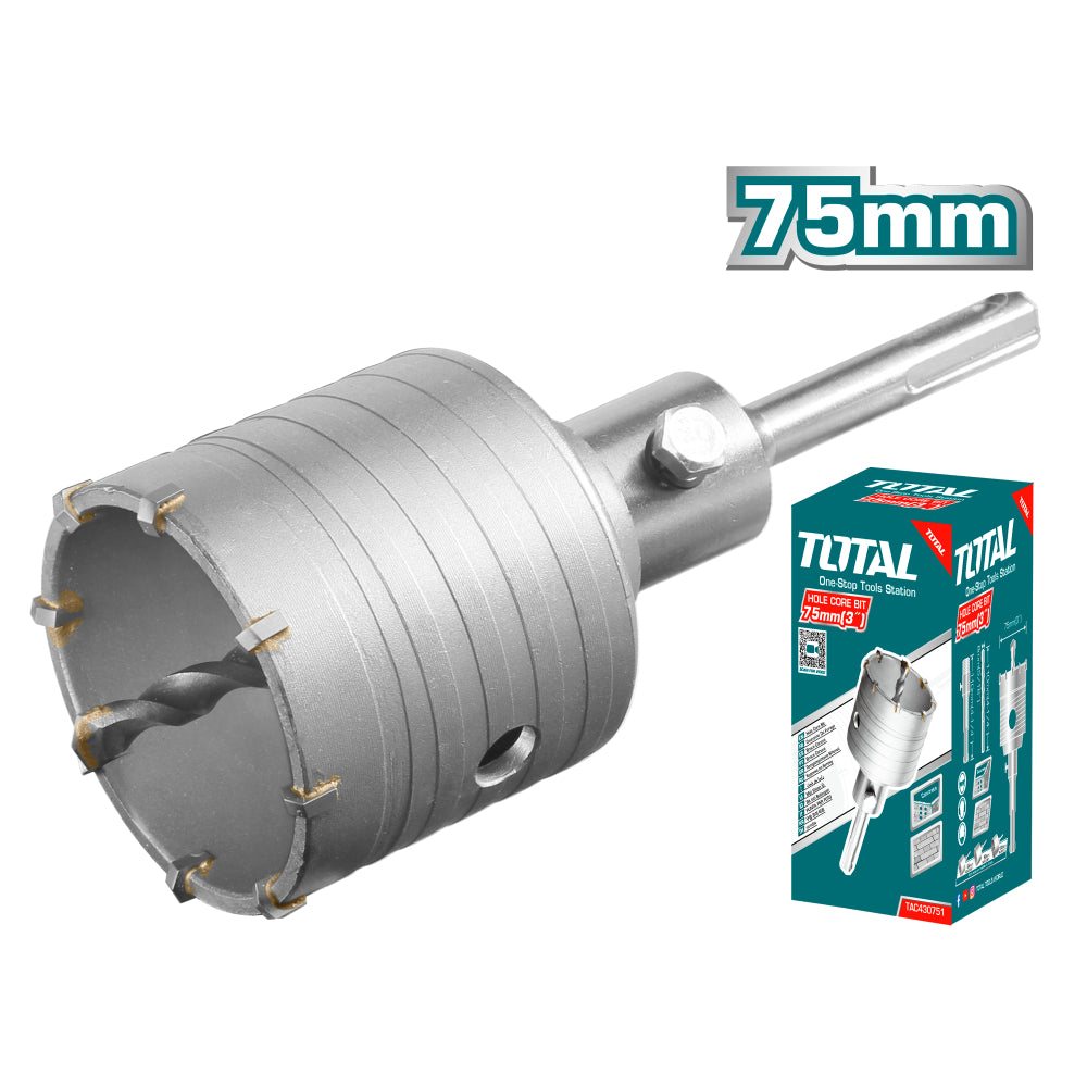 Боркорона с центрово свредло TOTAL, Ø 75 x 110 mm