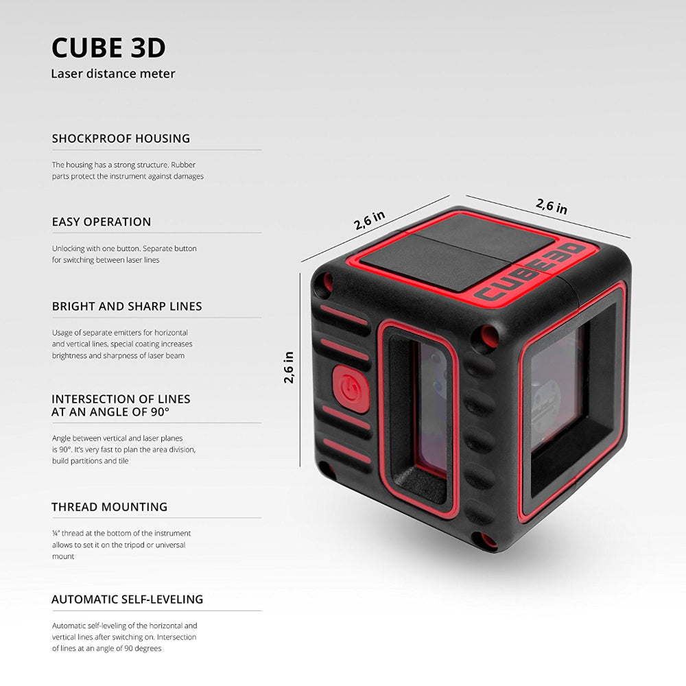 Лазерен нивелир ADA 3D Professional Edition, 20 м