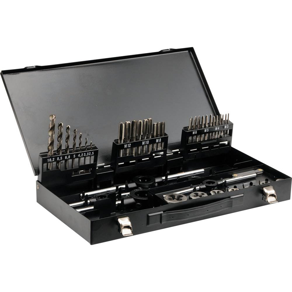 Комплект за резби YATO, HSS, M3 - M12, 44 части