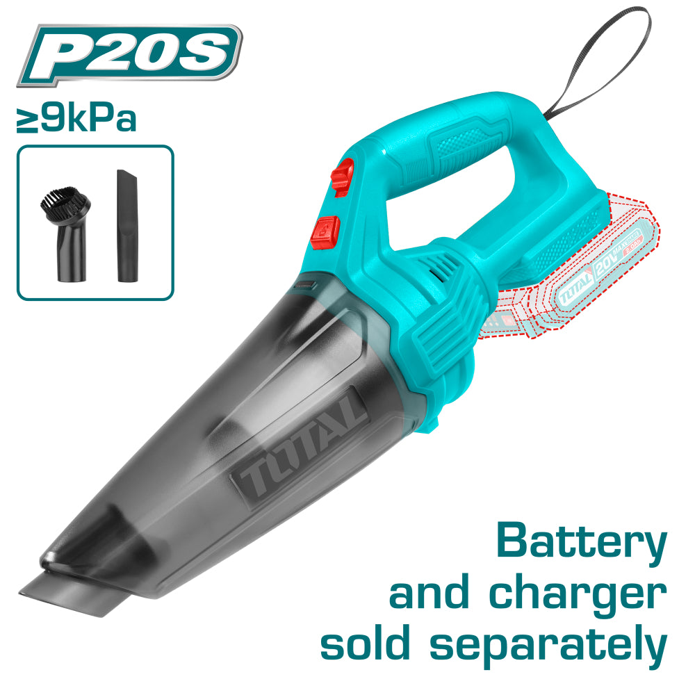 Акумулаторна прахосмукачка TOTAL, 20 V, 0.5 L, без батерия
