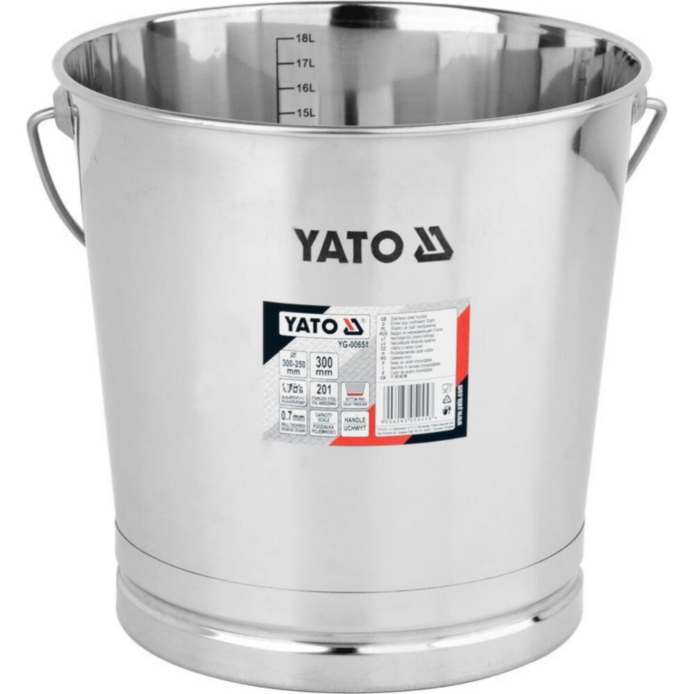 Кофа от неръждаема стомана YATO, 18 L
