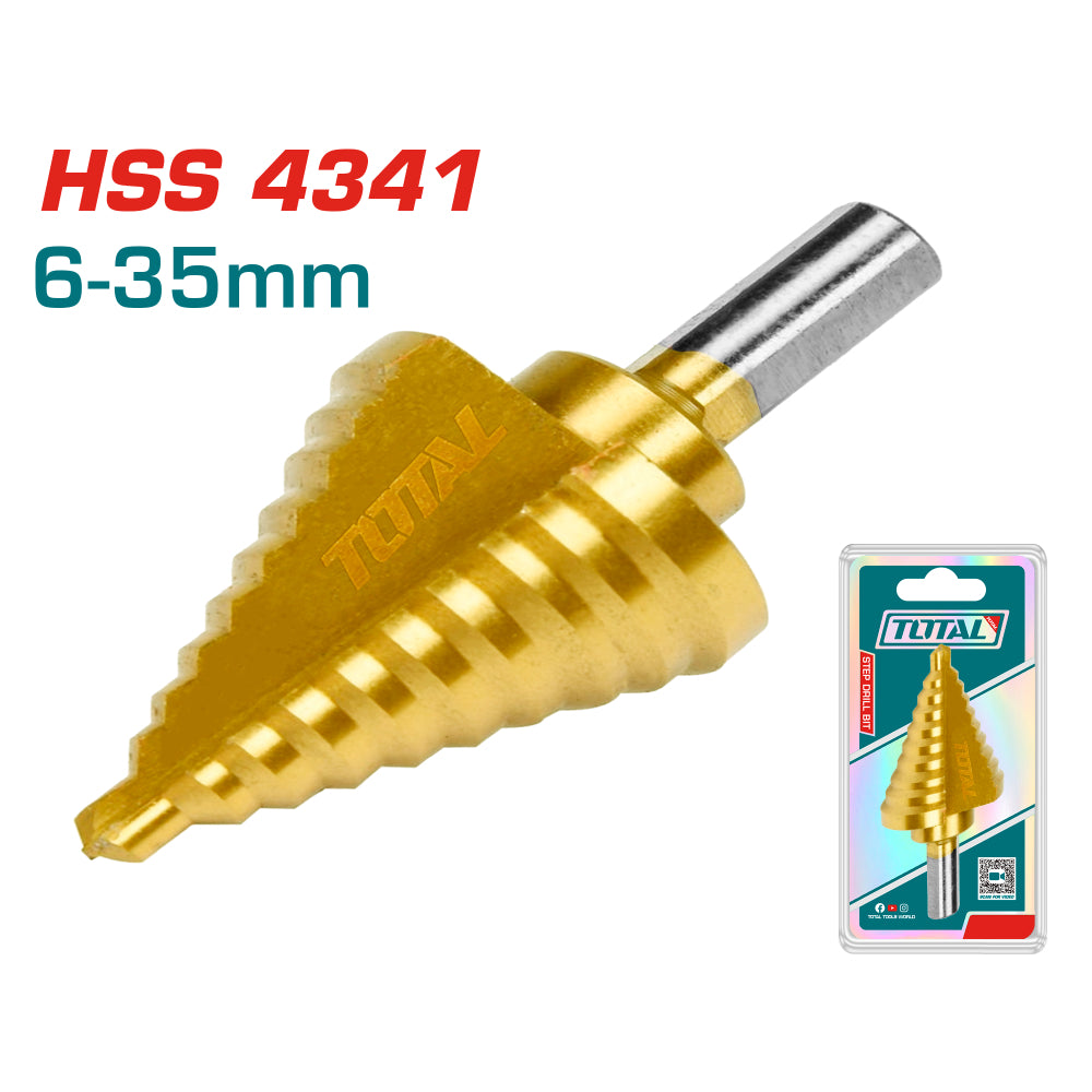 Степенчато свредло TOTAL INDUSTRIAL, HSS, Ø 6 - 35 мм