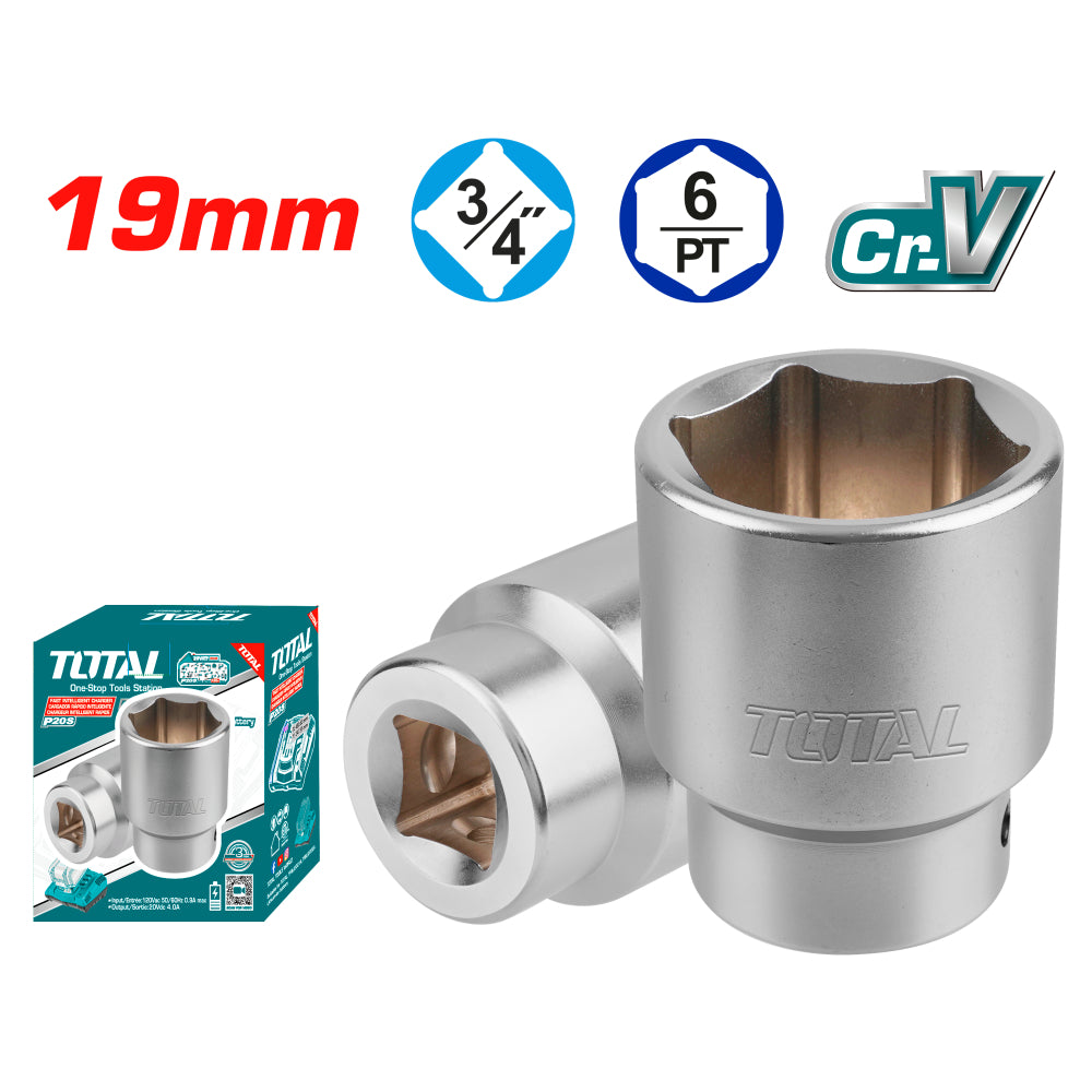 Вложка шестостенна TOTAL INDUSTRIAL, 3/4", SW 19 мм