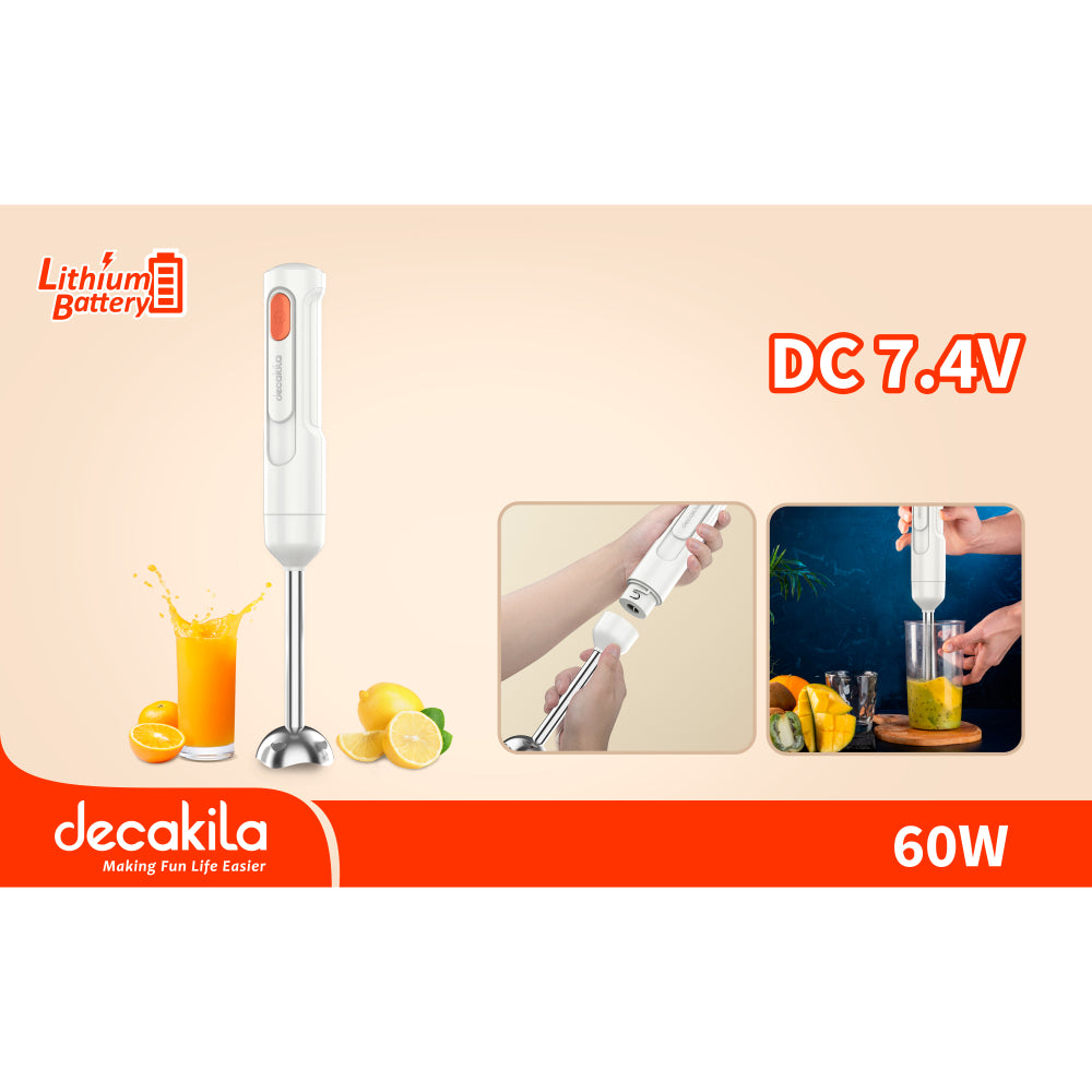 Акумулаторен пасатор DECAKILA, 60 W, бял