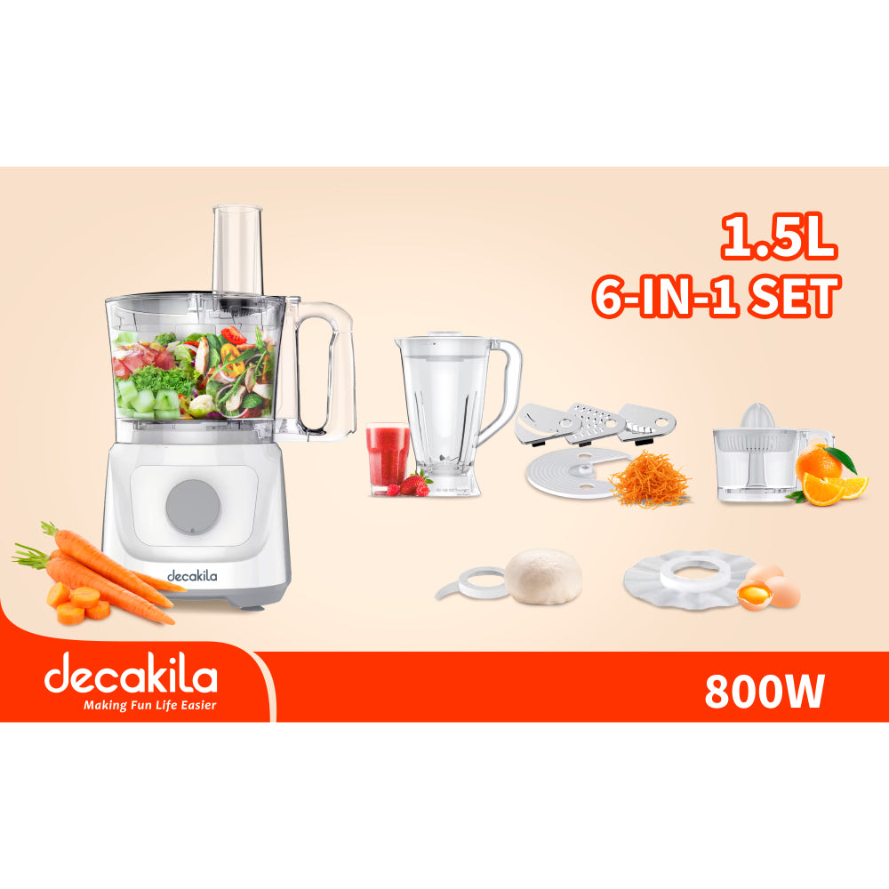 Кухненски робот DECAKILA, 6в1, 800 W, 1.5 L