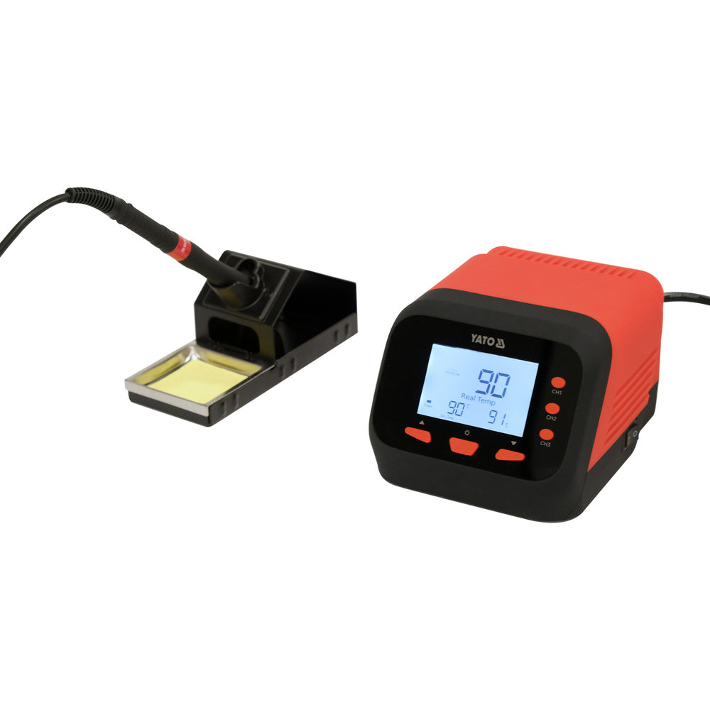 Станция за запояване YATO, T12, LCD, 75 W, 480°C
