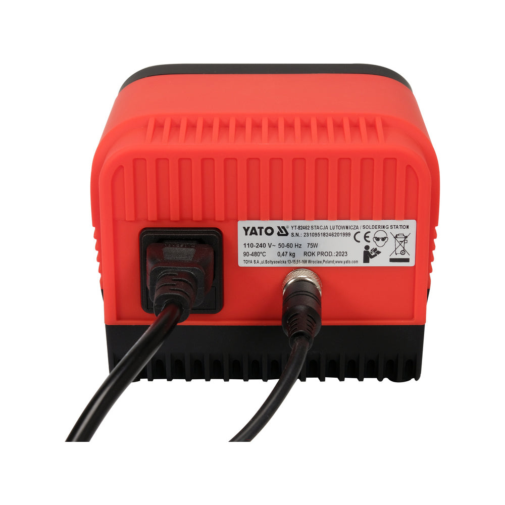 Станция за запояване YATO, T12, LCD, 75 W, 480°C