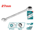 Ключ звездогаечен с тресчотка TOTAL Industrial, CrV, SW 27 x 359 мм