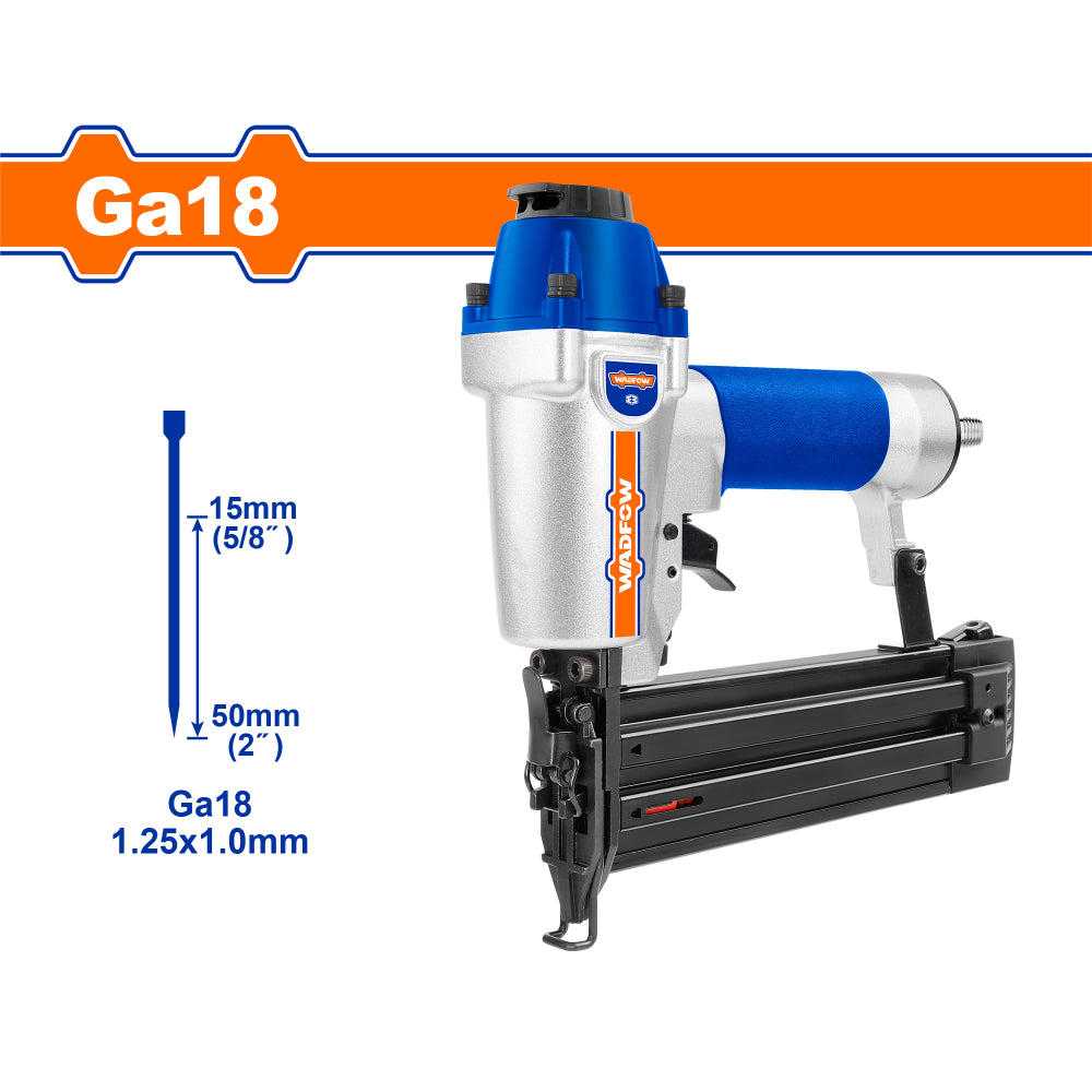 Пневматичен такер за пирони WADFOW, GA18, 15 - 50 мм, 4 - 7 bar