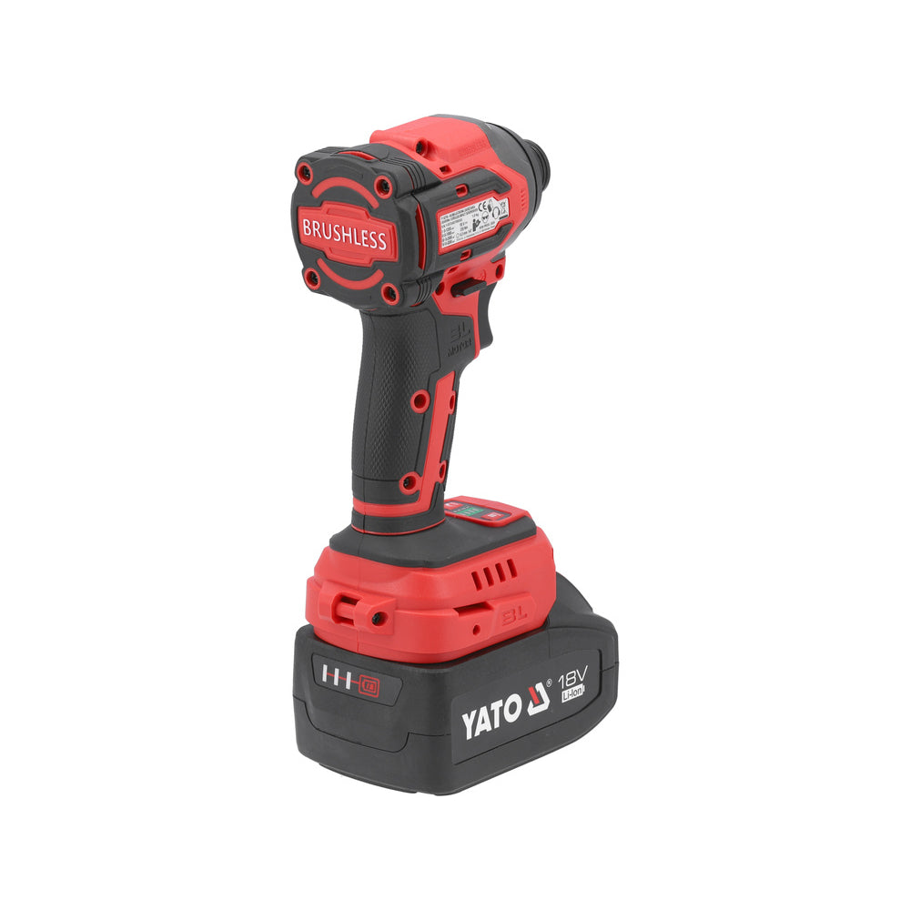 Акумулаторен безчетков ударен винтоверт YATO 82798, 18 V, 1/4", 230 Nm, 1 x 4 Ah