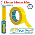 Самозалепваща PVC лента TOTAL, 18 мм x 20 м, жълта