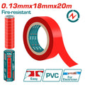 Самозалепваща PVC лента TOTAL, 18 мм x 20 м, червена